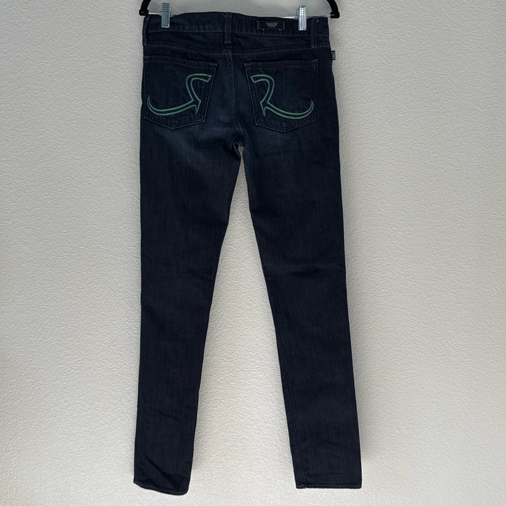 Rock & Republic Green Stitch Straight Leg Jeans